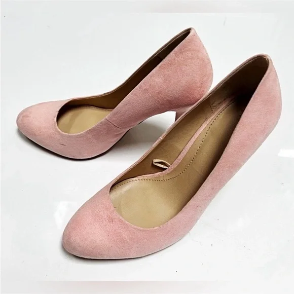 Zara Blush Pink Suede Stiletto Pumps 👠 - Picture 2 of 10